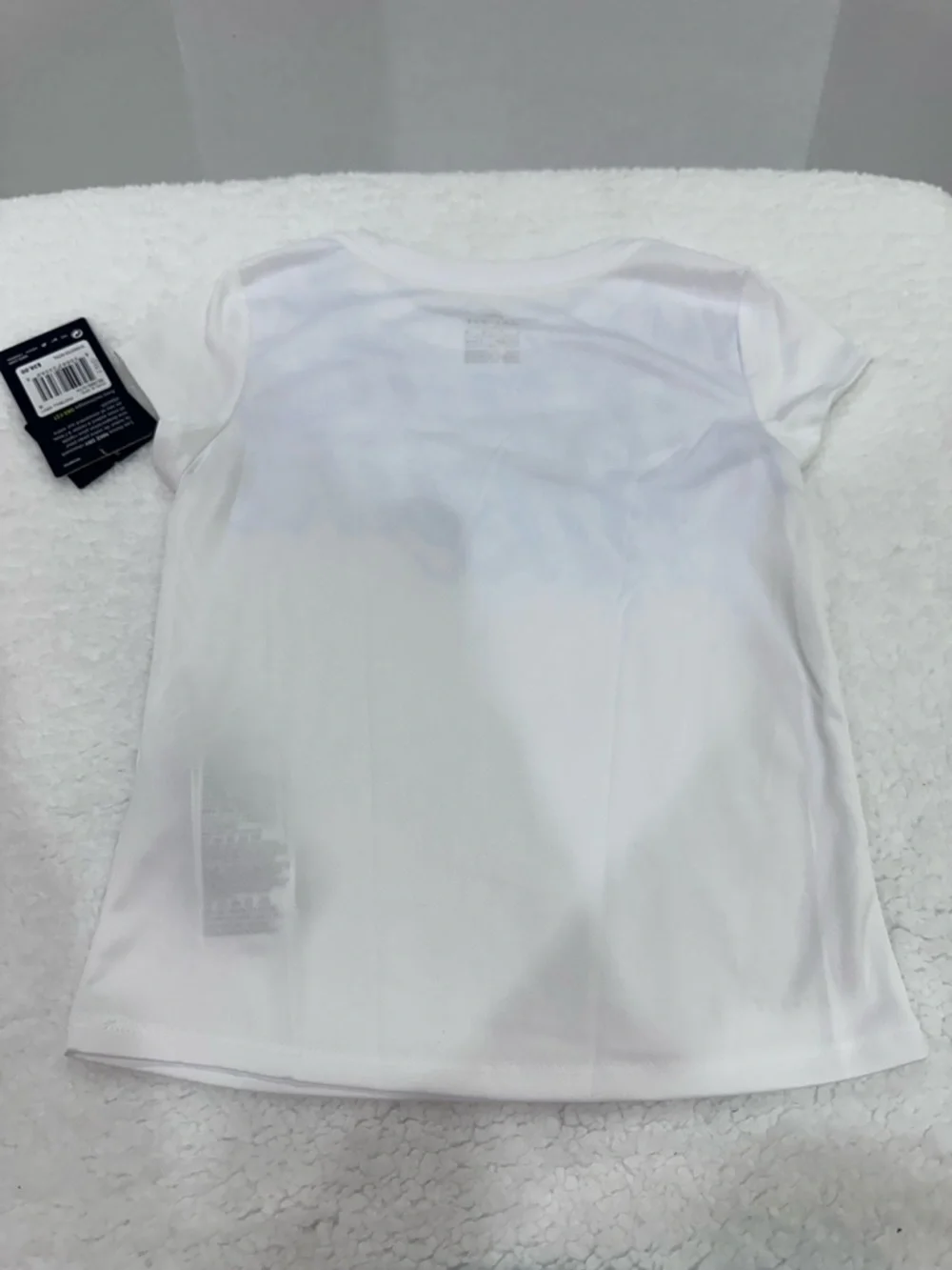 Nike White & Blue Girls' Dri-FIT Tee and Athletic Shorts Set - Picture 5 of 9